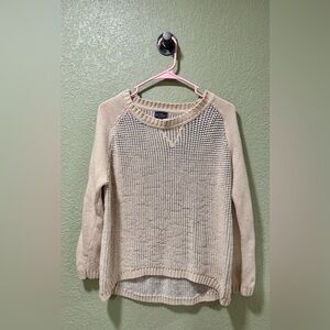 Market & Spruce Textured Knit Cream Sweater Size L